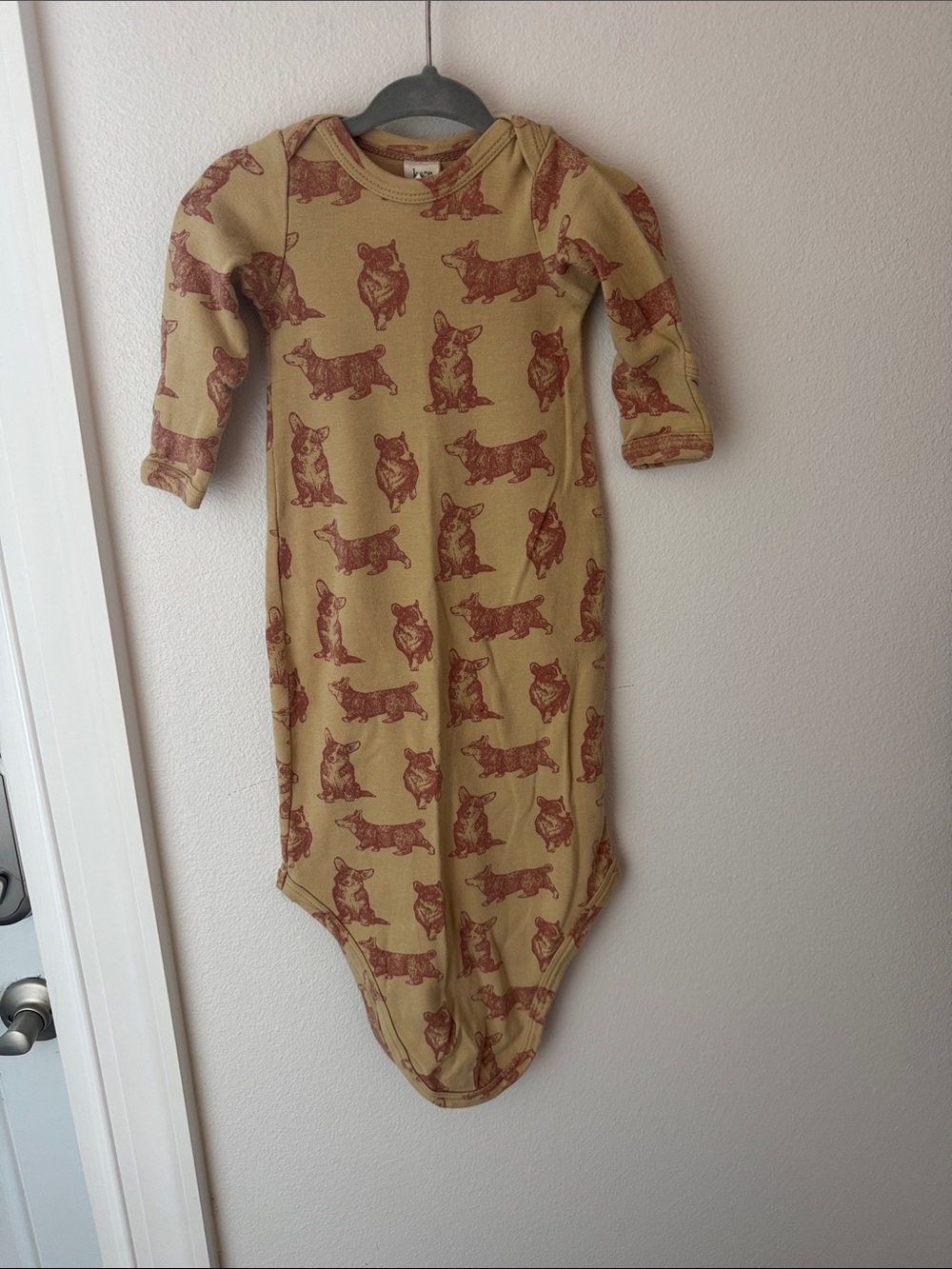 • Kate Quinn • Corgi Print Baby Tie Onesie 0-3 months